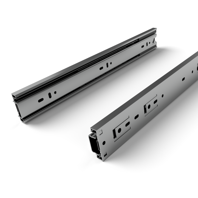 Telescopic slider H=45 (full extension) soft close L=600 made of zinc coated steel