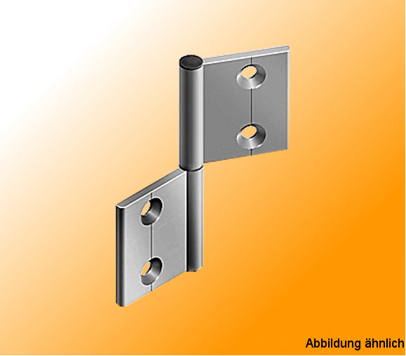 Internal Hinge 20, Set with 2 hinge leaf and 1 axis