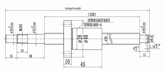 Ballscrew SFU1605-4