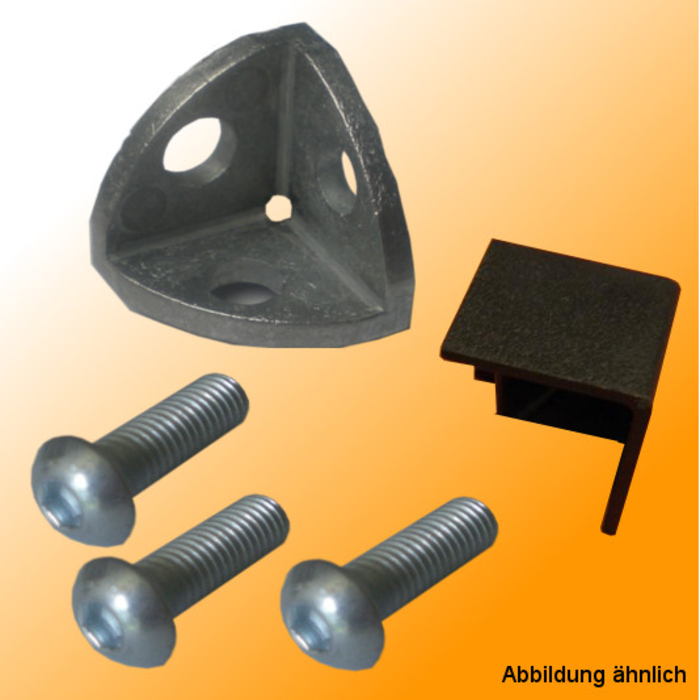 Angle bracket 40 R8 I-Typ exists in round or square shape, the lugs can be removed to adapt to the project