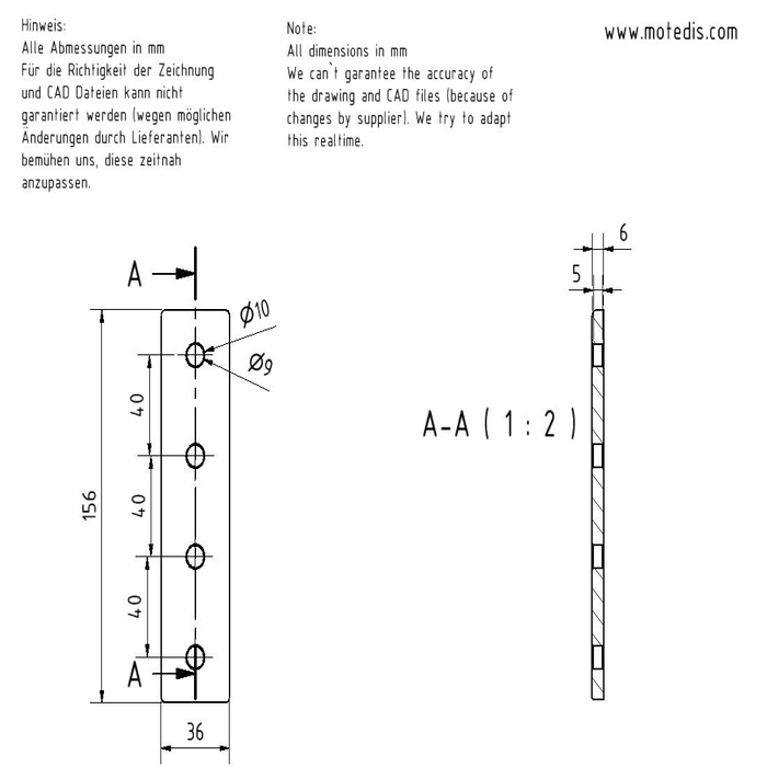 Connection Plate 40x160 steel galvanized
