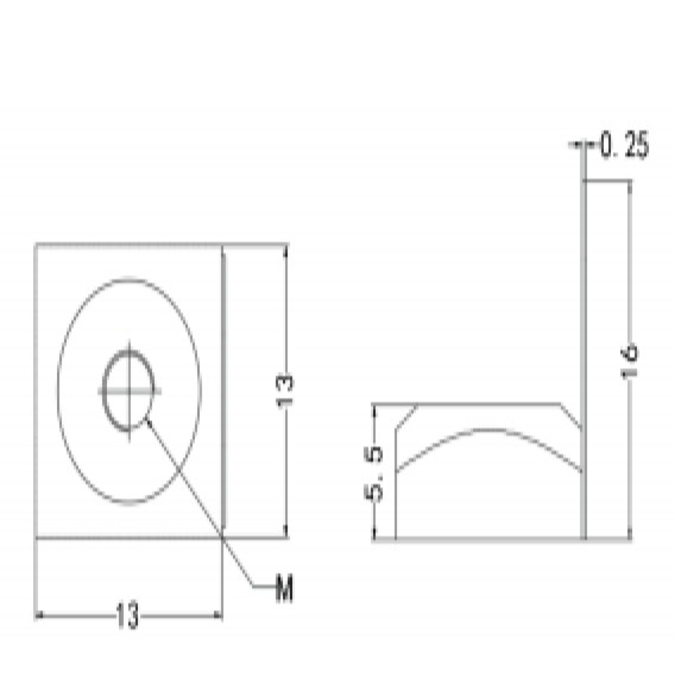 Square nut with spring type O [M6]