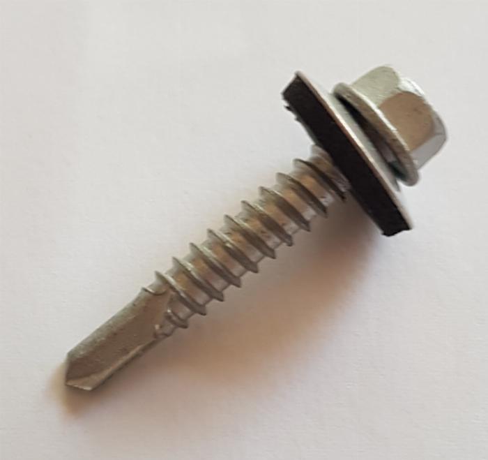 Self-drill sheet metal screw + sealing washer S5,5x32 made of Stainless steel