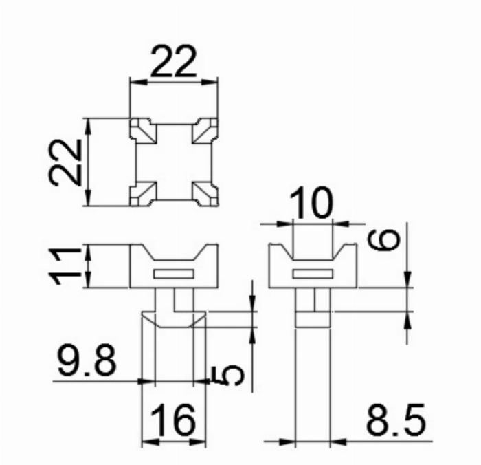 Cross Cable Binding Block B-Type slot 10